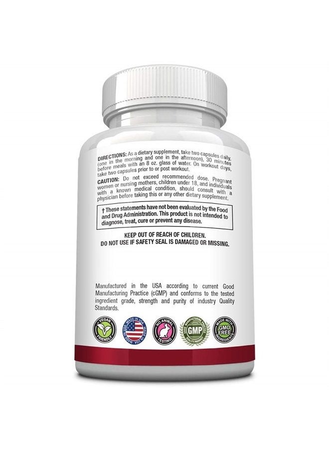 BCAA Supplement - 60 Tablets - 2400mg - Increase Performance and Enhance Muscle Development - L-Leucine, L-Isoleucine, L-Valine - Made in USA, Non-GMO