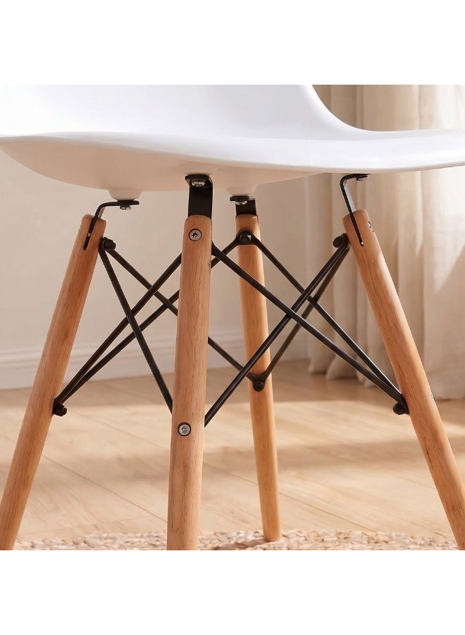 DANUBE HOME مجموعة كراسي طعام من ستورك - 2 كرسي - أبيض وبيتش - أثاث غرفة طعام أنيق - خشب مهندَس ومعدن - مثالي لطاولة طعام تتسع لشخصين - مجموعة طعام عصرية للمنزل - تصميم متين وأنيق - ضمان لمدة 2 سنة - Image 3