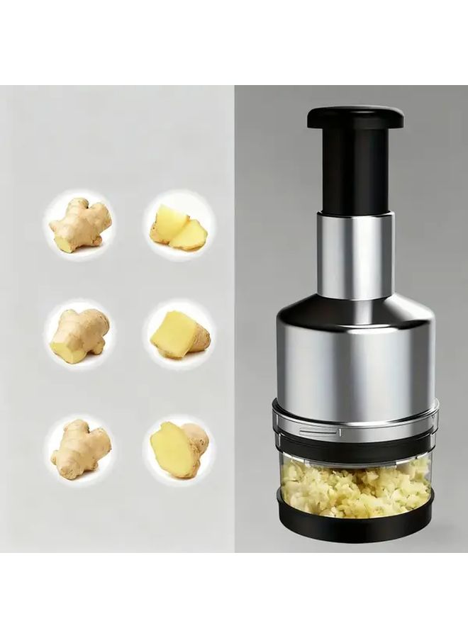 Heavy Duty Manual Garlic Press And Food Chopper With Stainless Steel Construction B15 - Image 3