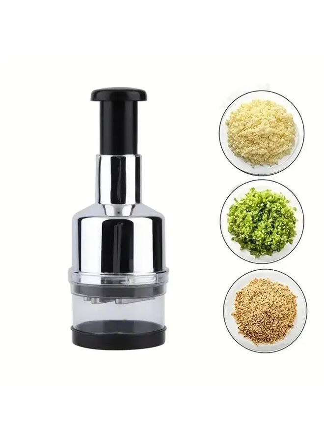 Heavy Duty Manual Garlic Press And Food Chopper With Stainless Steel Construction B15 - Image 1