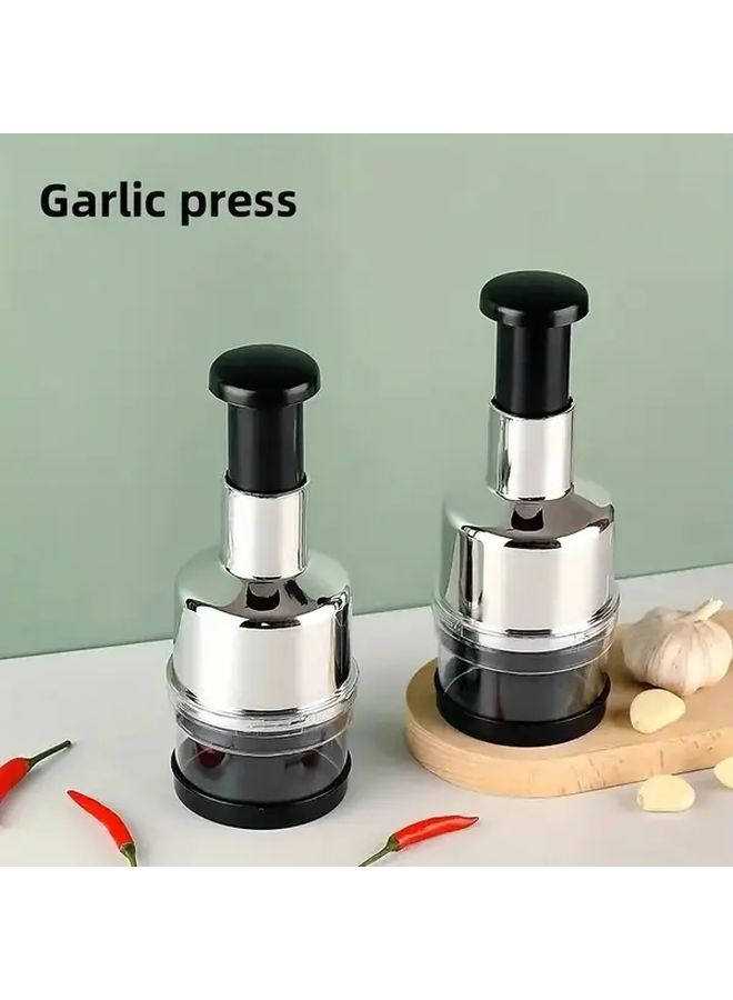 Heavy Duty Manual Garlic Press And Food Chopper With Stainless Steel Construction B15 - Image 2