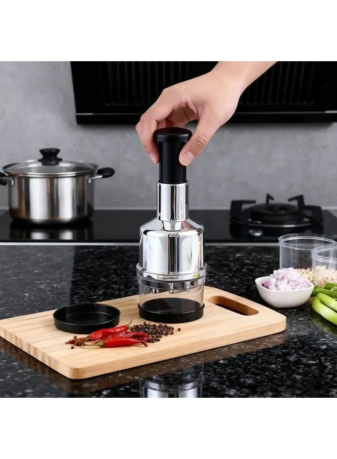 Heavy Duty Manual Garlic Press And Food Chopper With Stainless Steel Construction B15 - Image 5