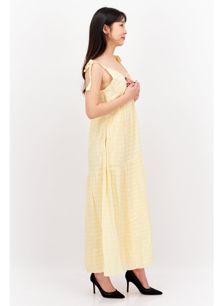 joie - Women Textured Maxi Dress, Yellow - Image 1