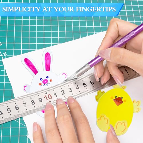 JETMORE Exacto Knife, 3 Exacto Knives with 30 Exacto Blades #11, Craft Knife, Hobby Knife, Precision Knife, Exacto Knife Set for Crafts, Arts, Modeling, Scrapbooking (Purple-Blue-Black) - Image 4
