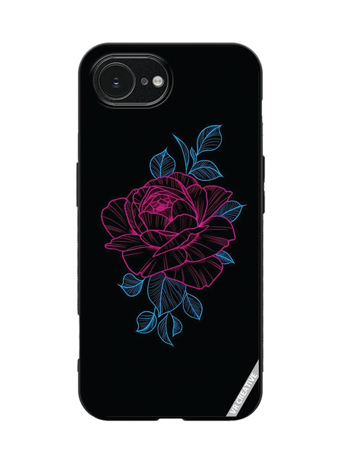 Protective Case Cover For Apple iPhone 16e Rose Design Multicolour