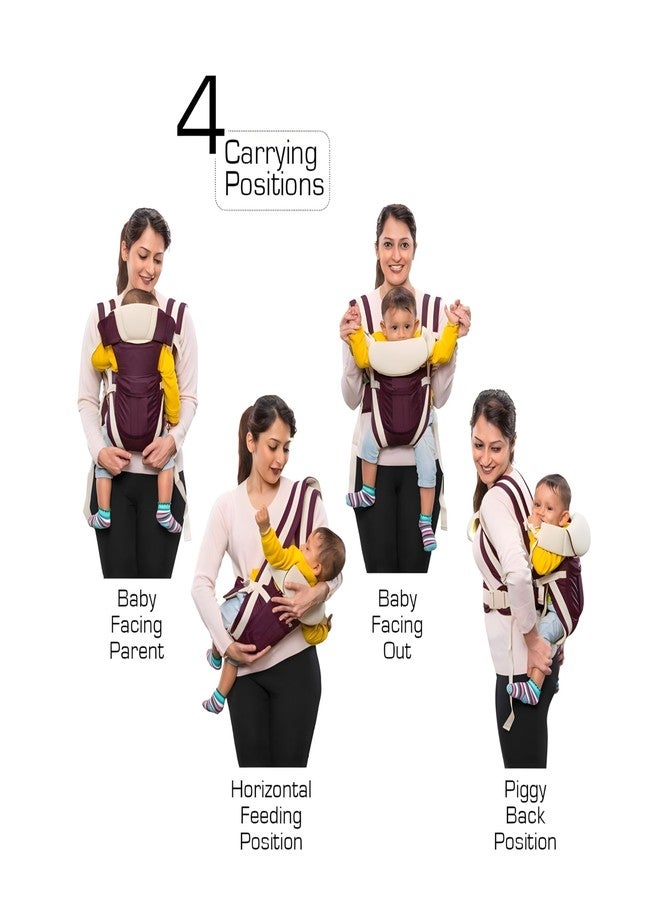 Everstep Bag/Adjustable Hands Free 4 in 1 Baby/Baby sefty Belt/Child Safety Strip/Baby Sling Carrier Bag/Baby Back Carrier Bag Front Carry Facing (Black & Pink) - Image 2