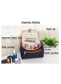 EZLOOT Multifunctional Hanging Travel Organizer Cosmetic Storage Travel Toiletrybag For Women And Men (Blue)  - Image 3