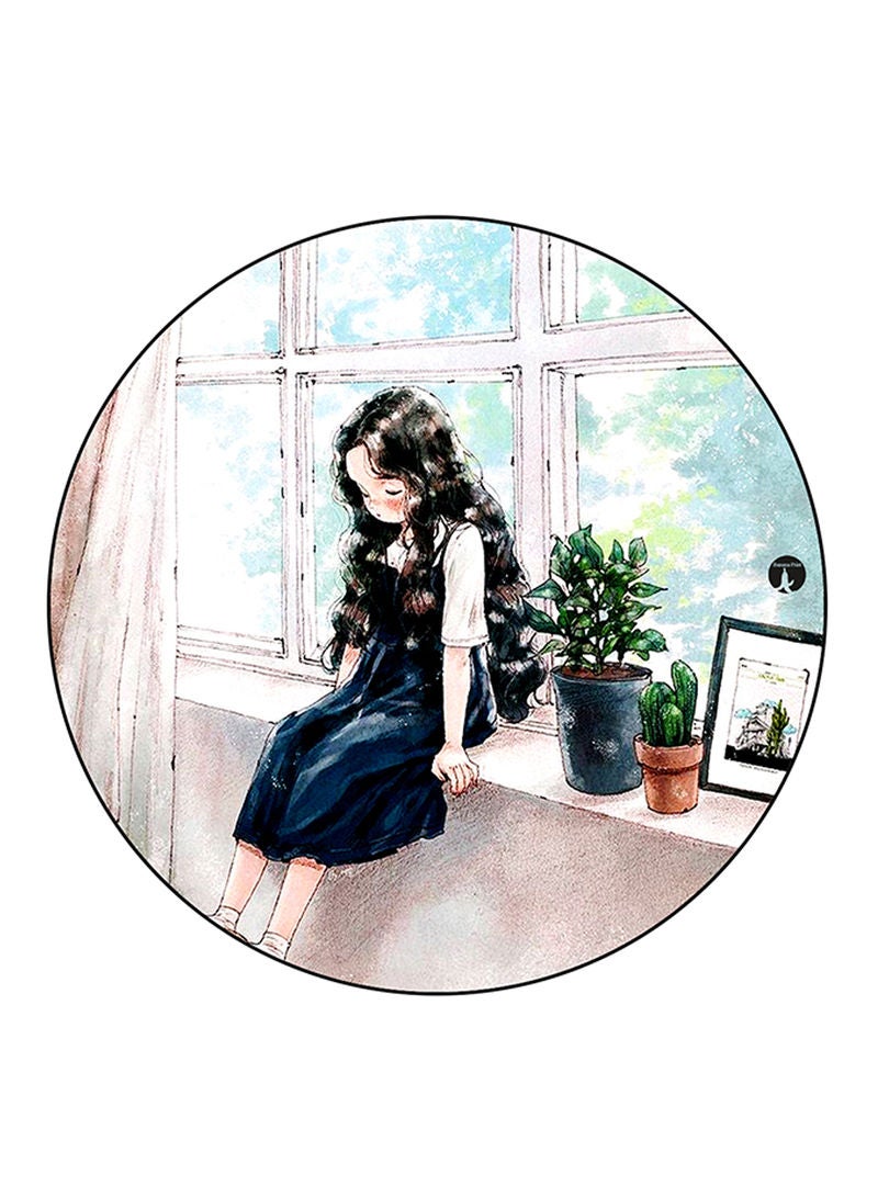 RKN Girl Printed Large Round Pin Badge Multicolour - Image 2