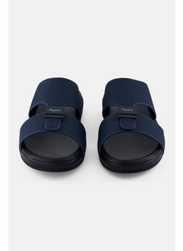 Algspar Men 2 Strap Slip On Arabic Sandals, Navy  - Image 4