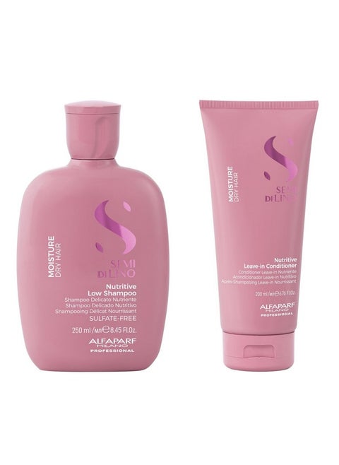 Semi Di Lino Moisture Nutritive Shampoo And Conditioner Set For Dry Hair Sulfate Free Moisturizing Shampoo And Conditioner Safe On Color Treated Hair Adds Shine And Softness