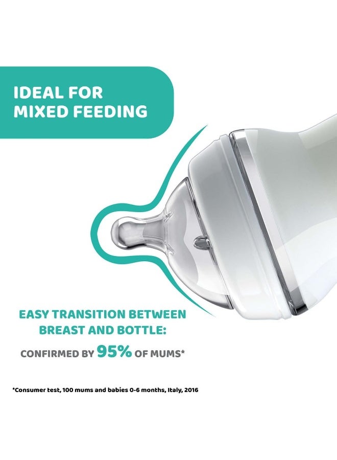 Chicco حلمة شيكو ناتشورال فيلينج 0M+ تدفق منتظم سيليكون - Image 5