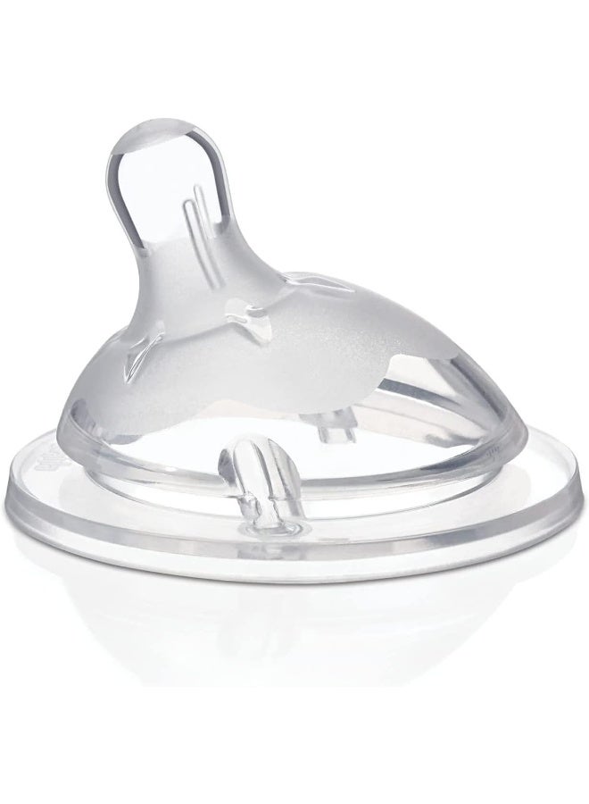 Chicco حلمة شيكو ناتشورال فيلينج 0M+ تدفق منتظم سيليكون - Image 2