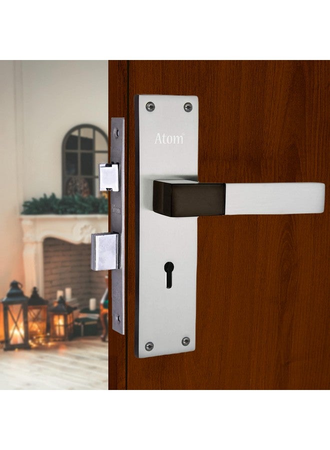 ATOM Atom Heavy Duty Door Lock for Home, Living Room, Main Door, Black Silver Finish | 3 Keys | 6 Lever Double Stage Lockset for House Hotel Office(WIH51KY)  - Image 1