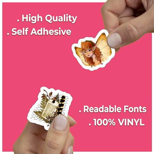 True Flair Trueflair Pack of 52 Vintage Vinyl Laptop Stickers, Random Designs, for Scrapbook, Journal, Diary, Journalling, Mobile, Waterproof, Self-Adhesive (Vintage Design 5) - Image 4