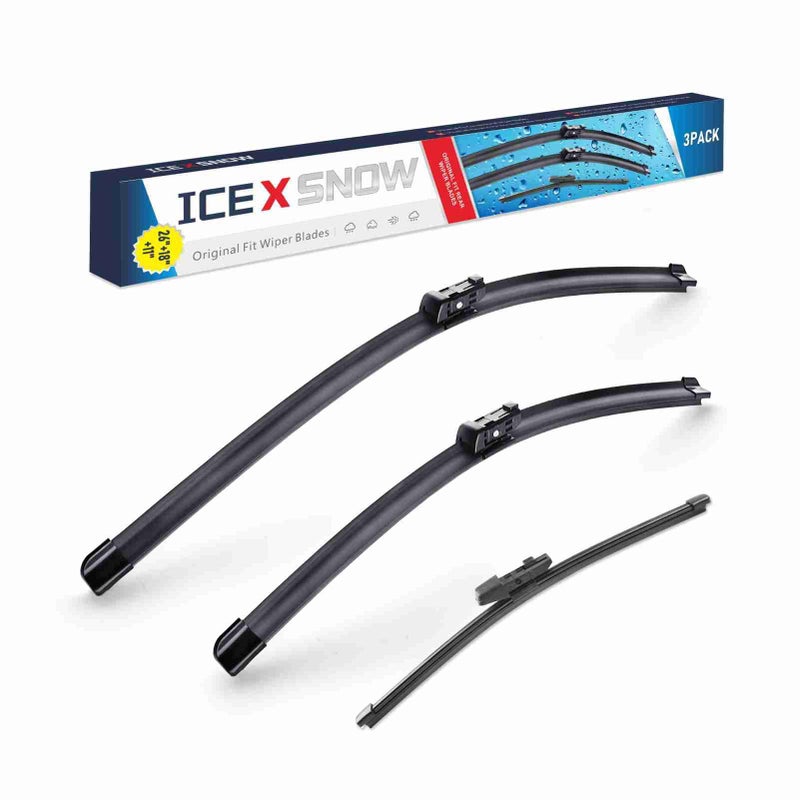 مساحات زجاج أمامي IceXsnow 3 261811 تناسب فولكس فاجن VW جولف GTI 2021 2020 2019 2018 2017 2016 2015 استبدال مساحات زجاج أمامي أوه إي