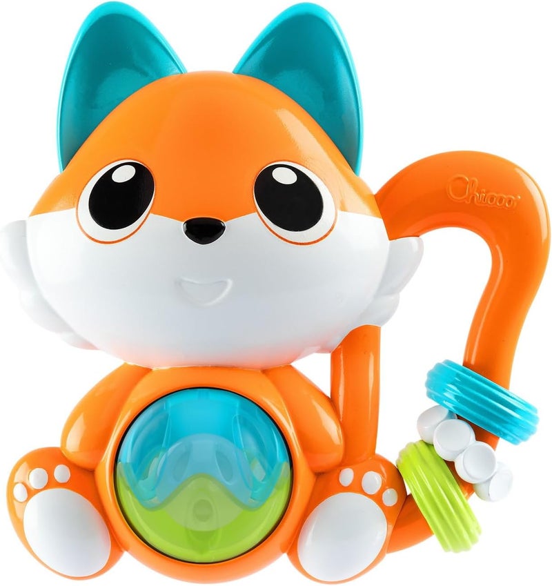 Chicco Musical Fox Plastic Rattle for Babies 6-36 Months, Multicolor - Image 1