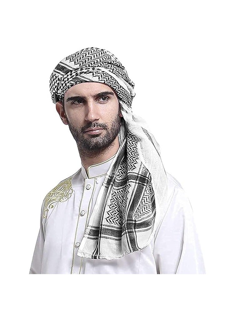 بايكو الرجال العربية شماغ الحجاب مسلم دبي عارضة أغطية الرأس وشاح الرقبة التفاف غطاء الرأس قبعة عمامة - Image 2