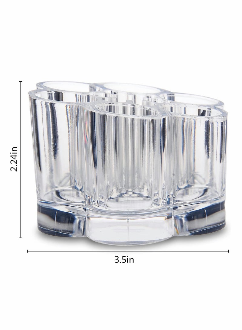 Small Lipstick Holder and Organizer, Acrylic Round Lip Gloss Stand for Vanity, Flower Shape with 12 Slots - Image 2
