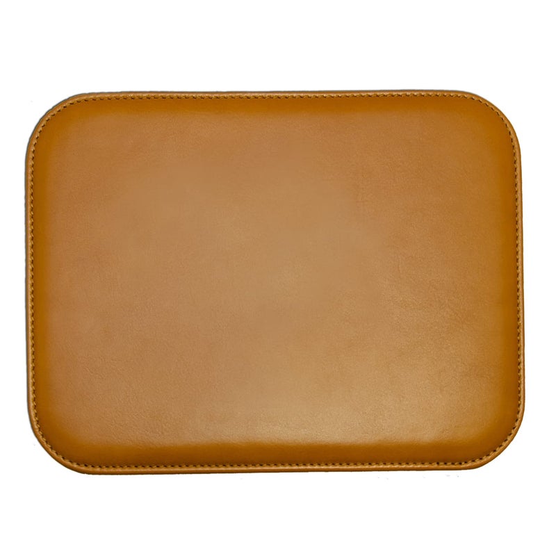 Maruse Italian Leather Mouse Pad for Home or Office Desktop, Handmade in Italy, Honey - Image 5