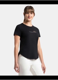 Jockey IW31 Women's Micro Modal Fiber Stretch Relaxed Fit Solid Round Neck Half Sleeve T-Shirt with Curved Hem