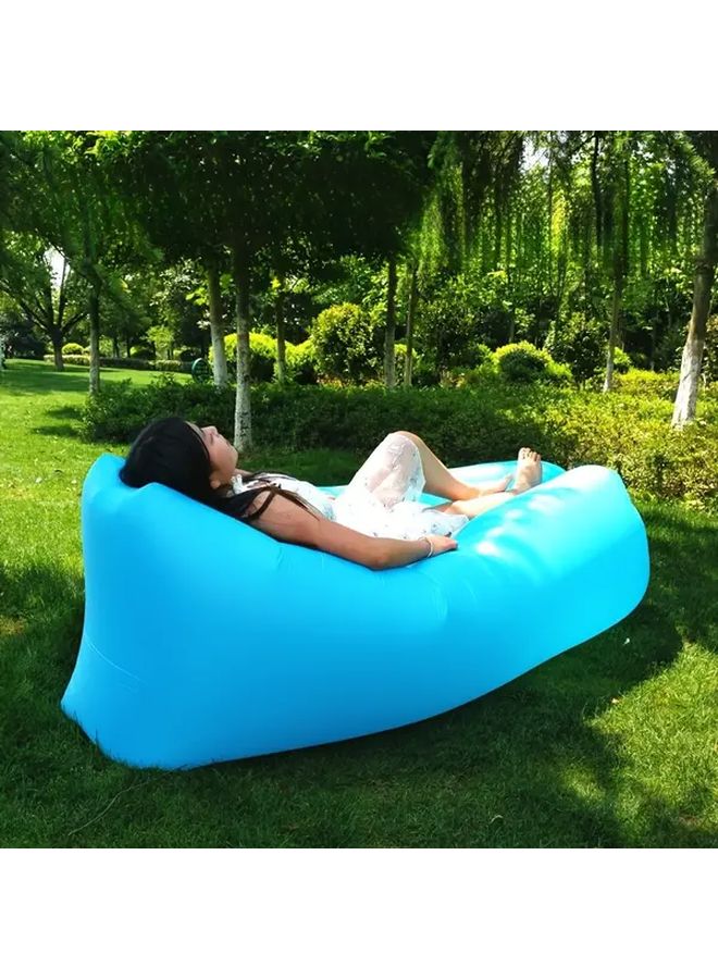 Purple 1 Person Quick Inflate Outdoor Air Bed With Storage Bag Heavy Duty Portable Self Inflating Sofa Mattress For Camping Beach Music Festivals Backyard Lightweight Sturdy Design Easy Setup Comfortable Lounge Camping Equipment - Image 3