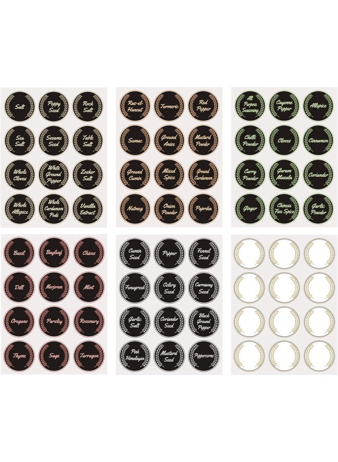 بريميفي ملصقات عبوات التوابل 60 ملصقًا مطبوعًا مسبقًا و12 ملصقًا فارغًا - Image 1