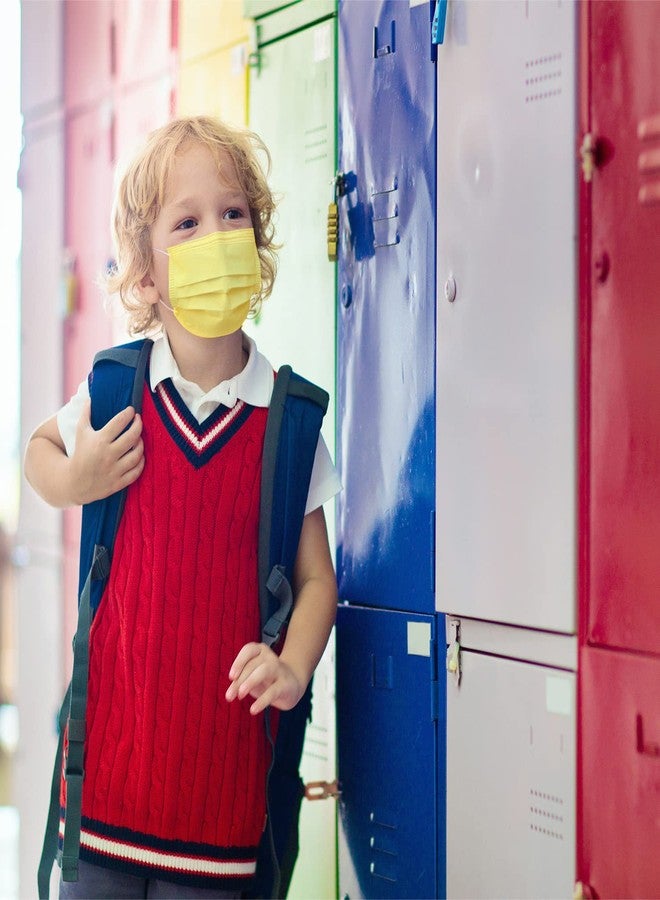 QUARANT Meltblown Fabric Kids 3 Ply Disposable Face Mask with Nose Clip for Boys & Girls, Suitable for Children Aged 5 to 12 Years (Rainbow Combo, Multicolour, Pack of 100) for Unisex - Image 5