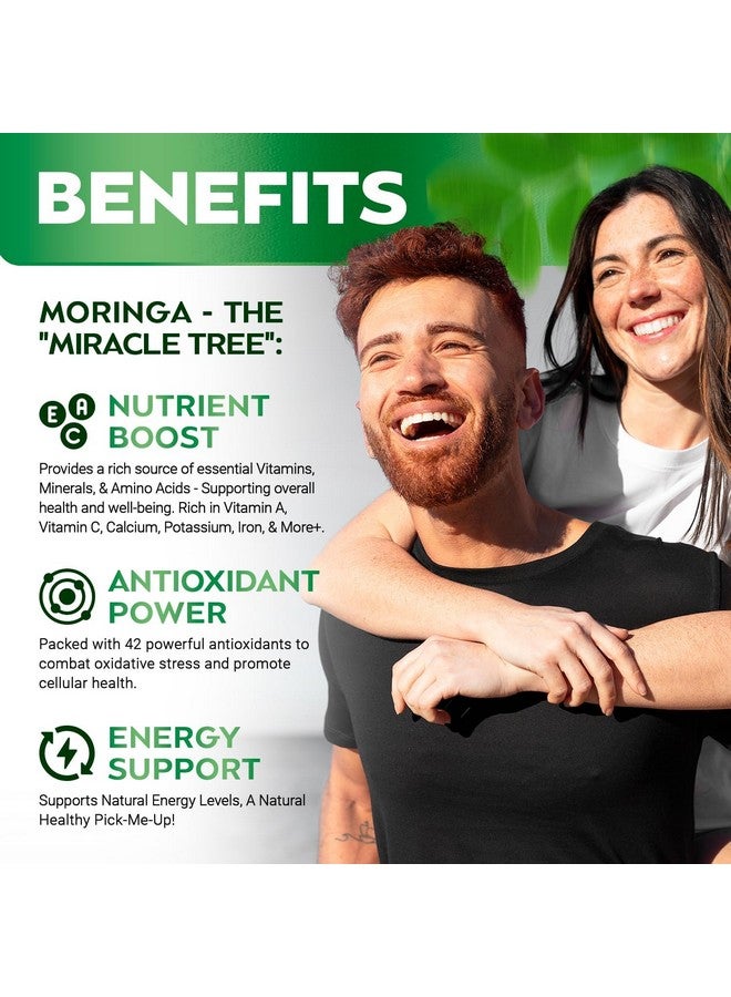 Rosabella Rosabella Moringa Capsules - Pure Moringa Powder, Energy, Skin, Immune & Gut Health Superfood, Rich in Antioxidants, Essential Vitamins & Amino Acids, Natural Green Superfood Supplement - 60 Count  - Image 3