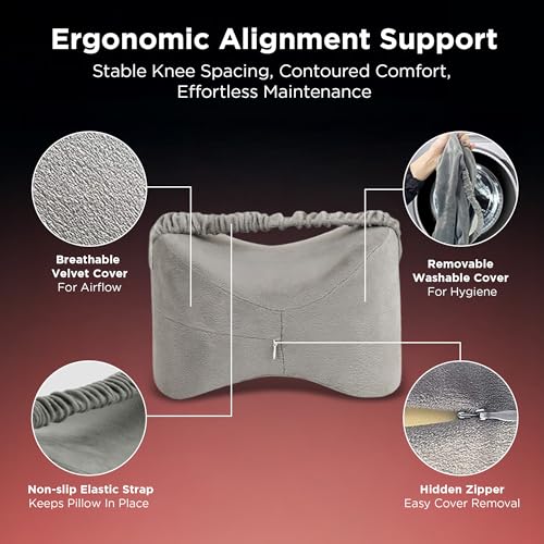 Dr Trust USA Orthopedic Knee and Leg Pillow Memory Foam for Men and Women Knock Knee,Calf and Thigh Cushion to Elevate legs-341 - Image 3