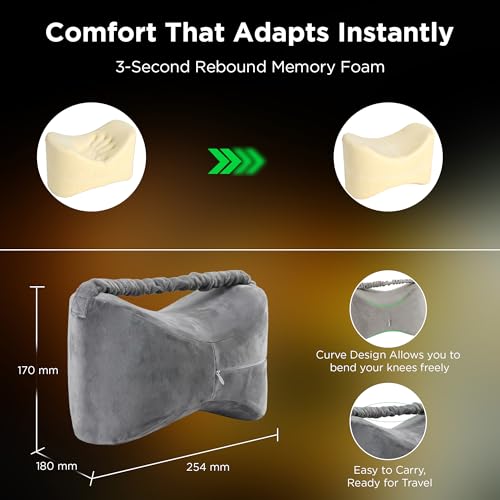 Dr Trust USA Orthopedic Knee and Leg Pillow Memory Foam for Men and Women Knock Knee,Calf and Thigh Cushion to Elevate legs-341 - Image 5