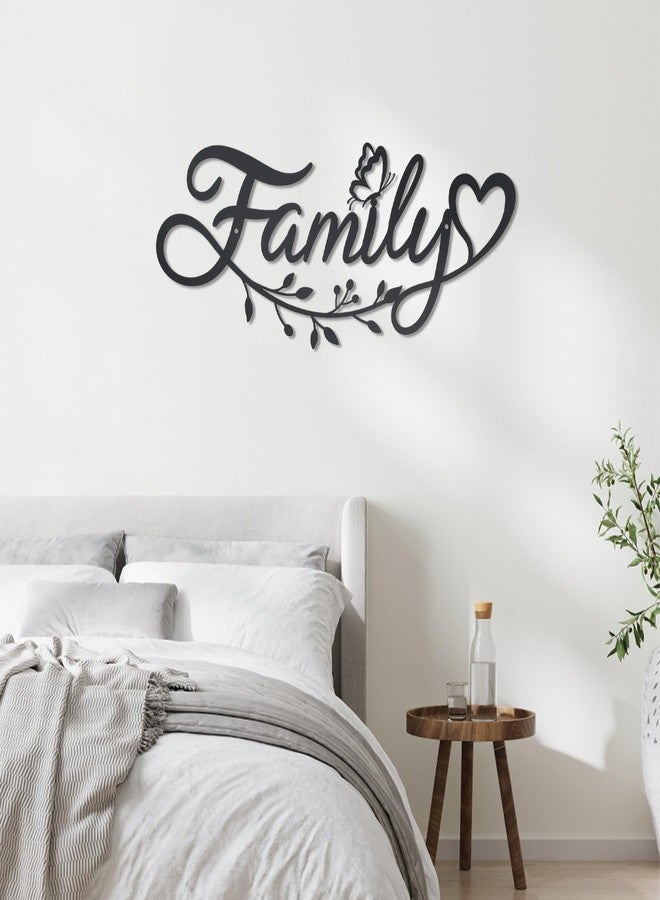 OYEFLY Metal Family Sign Wall Art Decor,Black Metal Family Wall Decor (style1 14.5in) - Image 3