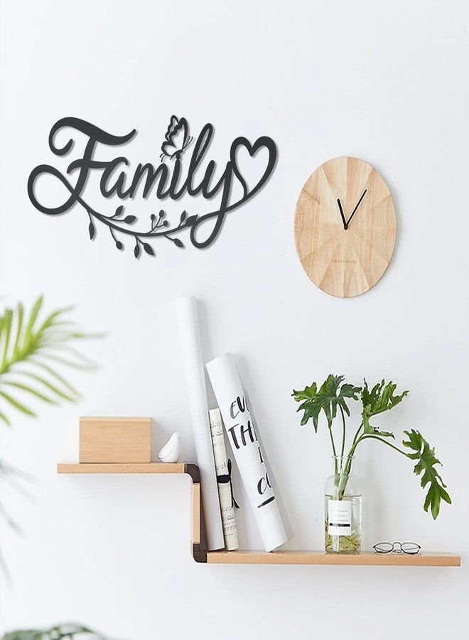 OYEFLY Metal Family Sign Wall Art Decor,Black Metal Family Wall Decor (style1 14.5in) - Image 4