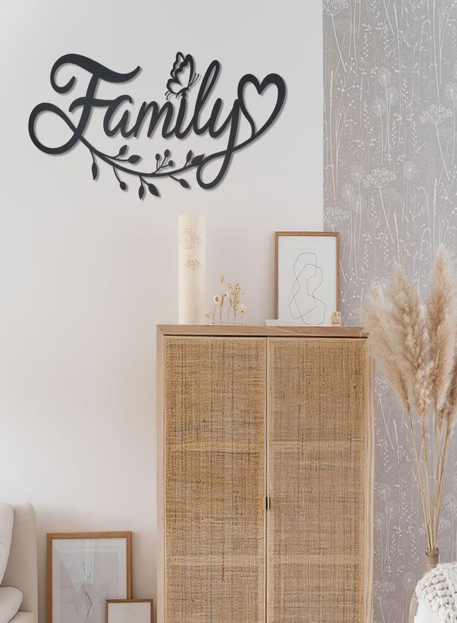 OYEFLY Metal Family Sign Wall Art Decor,Black Metal Family Wall Decor (style1 14.5in) - Image 5