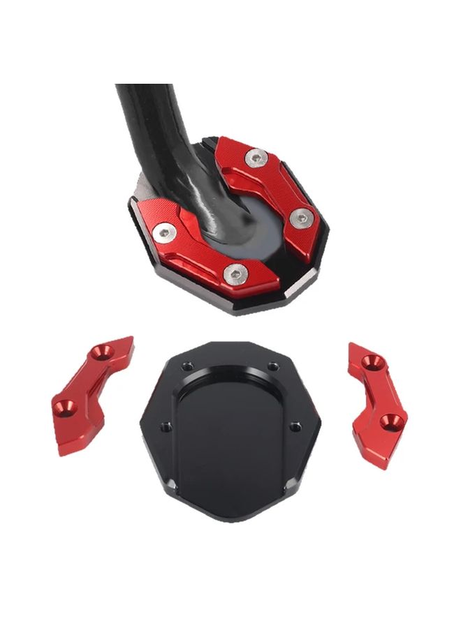 Golden Motorcycle Kickstand Extender 2pcs Aluminum Alloy Foot Pad Support Plate - Image 3