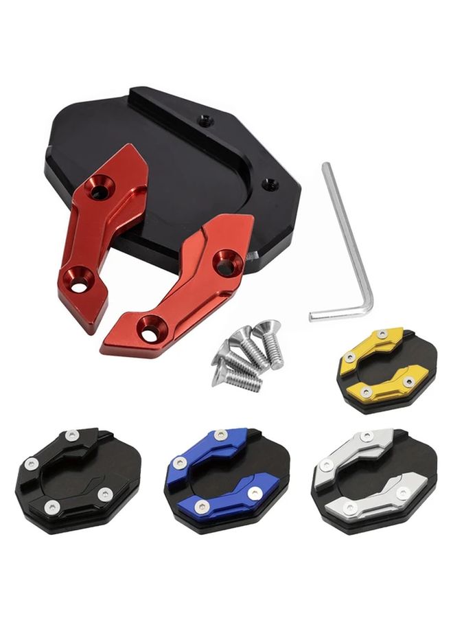 Golden Motorcycle Kickstand Extender 2pcs Aluminum Alloy Foot Pad Support Plate - Image 2