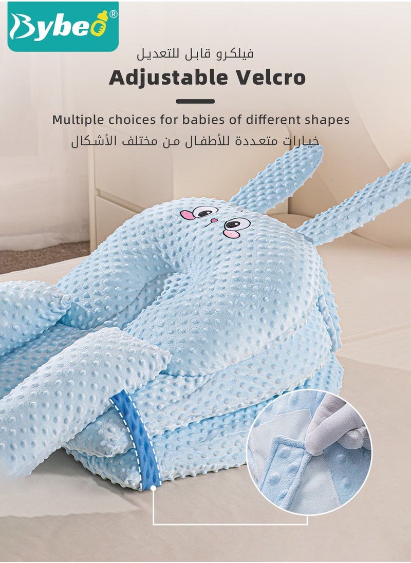 Bybeo Baby Crib Wedge Pillows with U-shaped Fence, Adjustable Height Anti-Spit Breastfeeding Nursing Pillow, Multifunctional Infant Nest Bed - Anti-Reflux, Choking, and Milk Overflow for Newborns Toddlers  - Image 5
