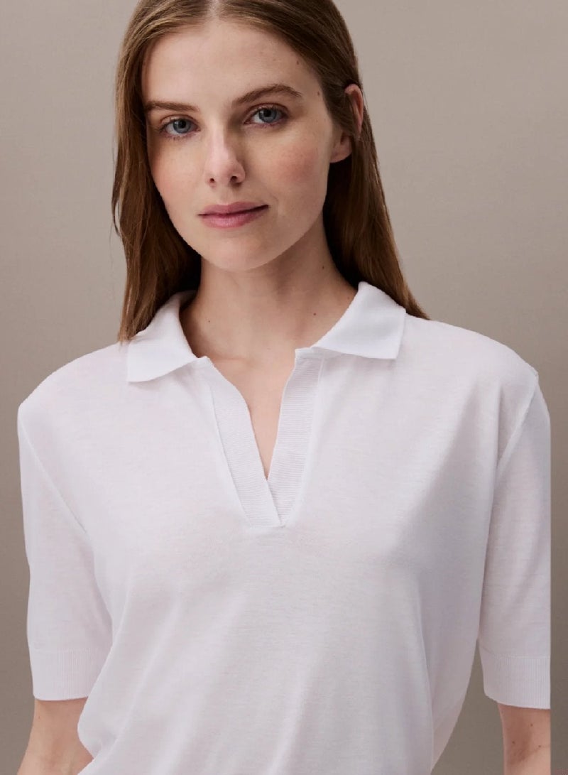 CALVIN KLEIN Polo Collar Top - Image 3