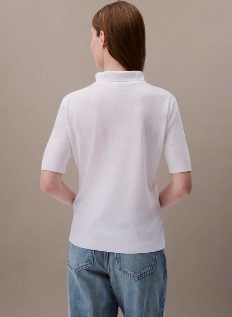 CALVIN KLEIN Polo Collar Top - Image 4
