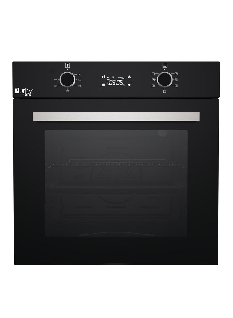 Purity Purity Built-In Gas Oven With Electric Grill, 60 cm, 65 Liter, Black - OPT60GED 