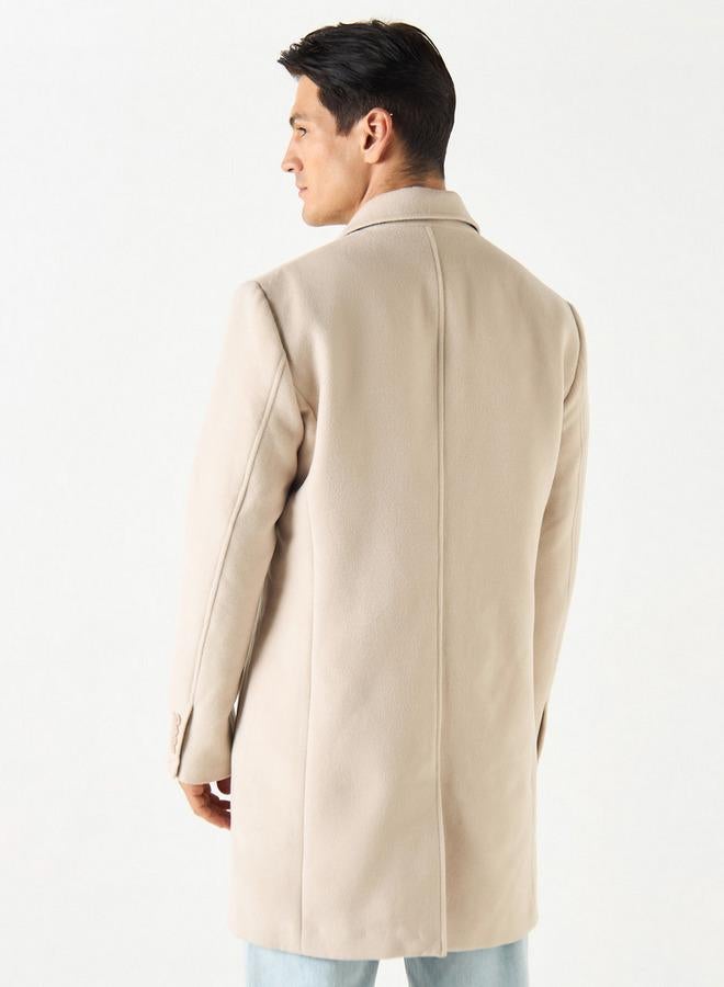 ايكونيك معطف سادة بجيوب وأزرار إغلاق من آيكونيك - Image 3