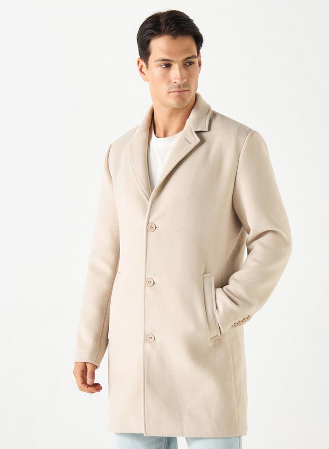 ايكونيك معطف سادة بجيوب وأزرار إغلاق من آيكونيك - Image 1