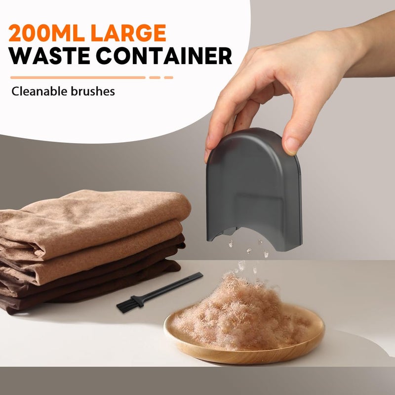 Fabric Shaver - Ziitty Lint Remover for Clothes, Sweater Defuzzer with LCD Display, 3-Speeds, 6-Blade, Type-C Rechargeable, Sweater Shaver to Remove Pilling Fuzz Lint Balls Pills for Clothes Furniture - Image 5