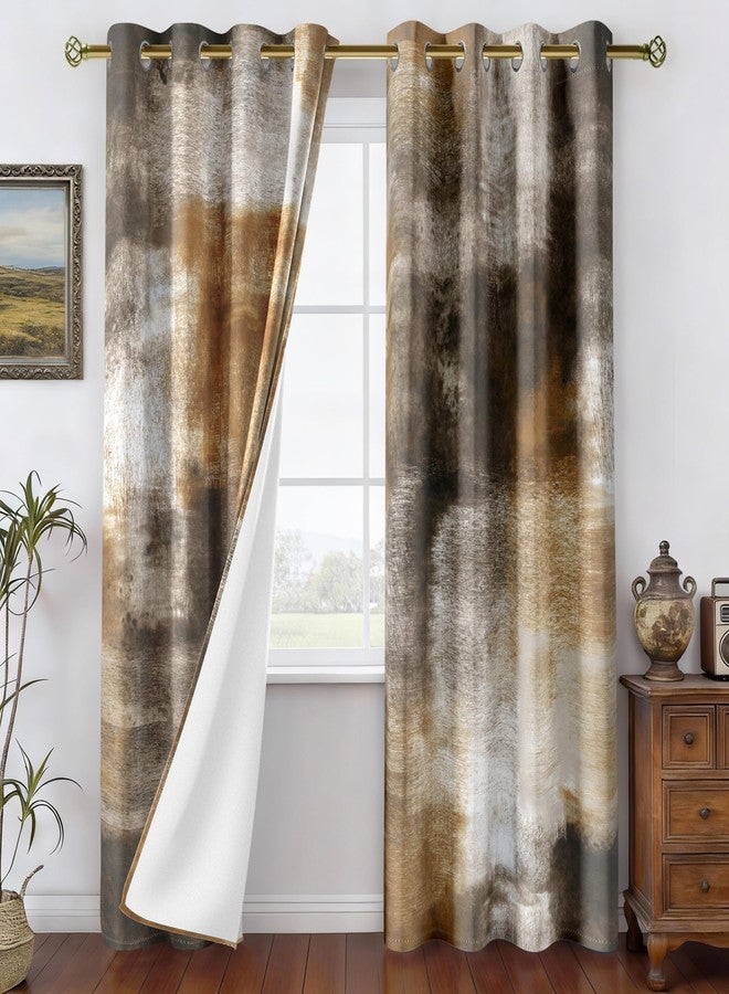 Asuexpect Abstract Curtains for Living Room 2 Panels Abstract Rust Curtain Room Darkening Grommet Window Drapes Modern Decorative Window Treatments for Bedroom, 52x84 Inches, Tan - Image 3