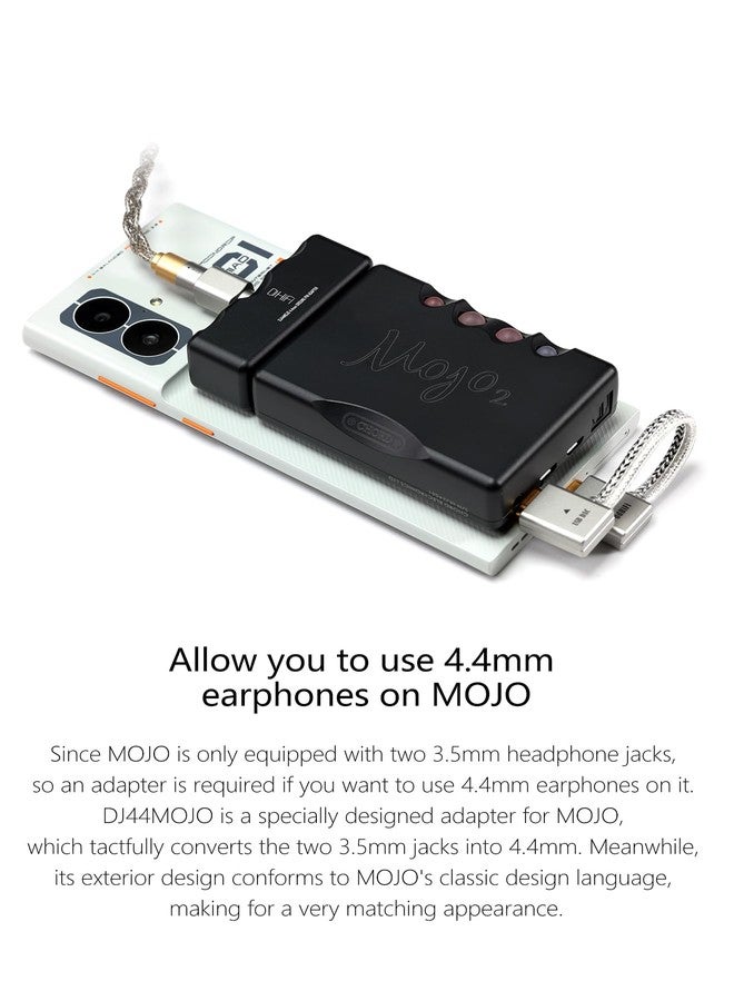 DD ddHiFi DJ44MOJO 4.4mm Ground Pin Adapter Exclusively for Chord Mojo, Allowing You to Use 4.4mm Earphones on MOJO (SE Output) - Image 3
