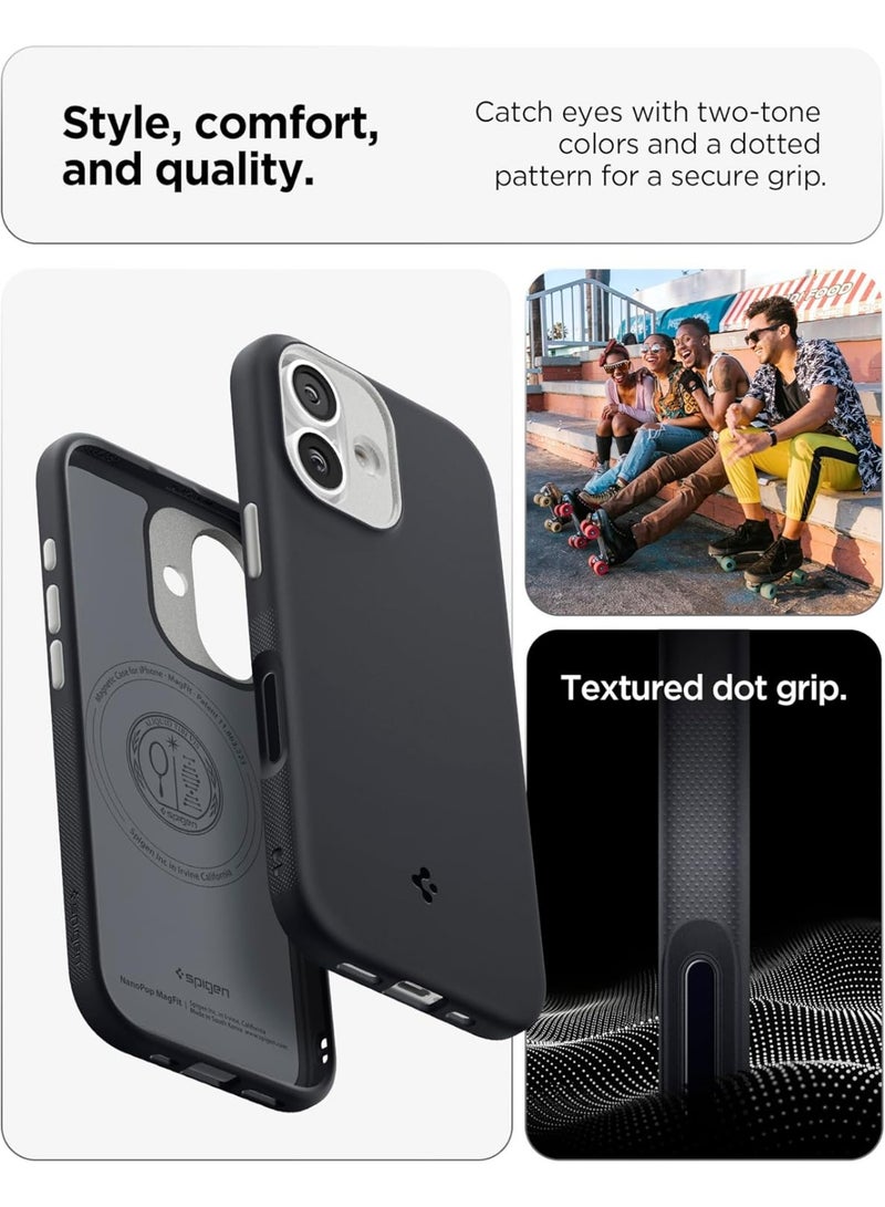 Spigen Nano Pop MagFit iPhone 17 MagSafe Case Cover Mil Grade - Black Sesame - Image 4