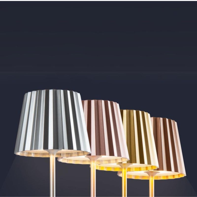 Sompex Troll 2.0 Table Lamp (Glossy finish) | Indoor & Outdoor | Stepless touch dimmer | 2 warm white light colours | Brightness memory function | IP 54 (splash and dust proof) | 11x10x38 cm - Gold - Image 4