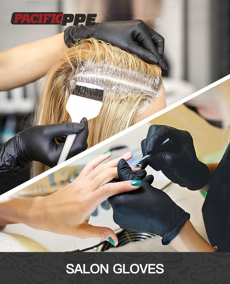 PACIFIC PPE 4 mil Black Nitrile Disposable Gloves, Food-Safe, Latex-Free, Cleaning, Cooking Gloves, Large - Image 5