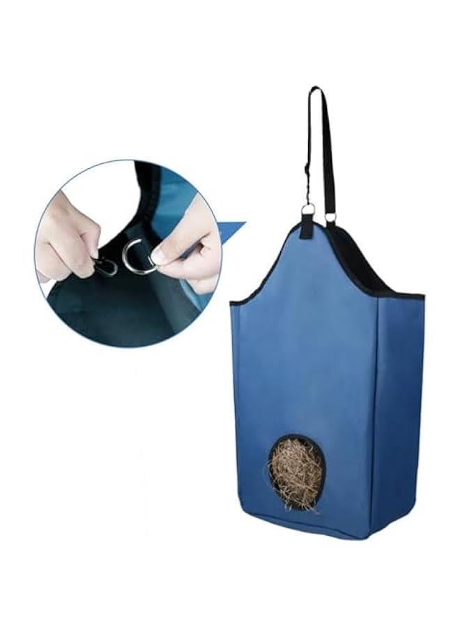 Horse Hay Bag with Metal Snap Fastener, Hay Bag Feeder Sack Storage Bag for Horse Cow Goats Donkey Cattle Rabbit - Image 2