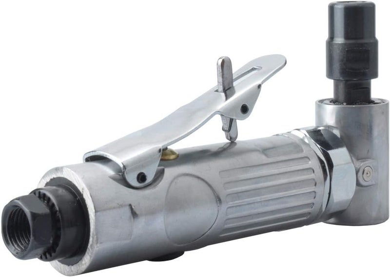 PROSHI 1/4-Inch 90° Angle Air Die Grinder, Mini Pneumatic Angle Die Grinder, Compact Air-Powered Grinder for Grinding, Polishing, Porting, and Deburring - Polished Finish - Image 4