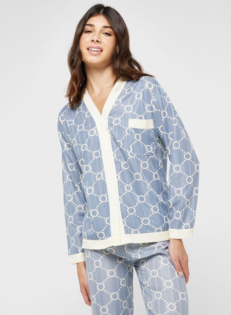 جينجر طقم بيجاما مزين بطبعات - Image 3